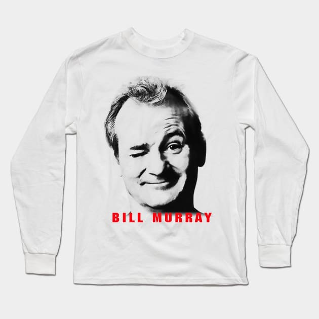 bill murray visual art Long Sleeve T-Shirt by DOGGIES ART VISUAL